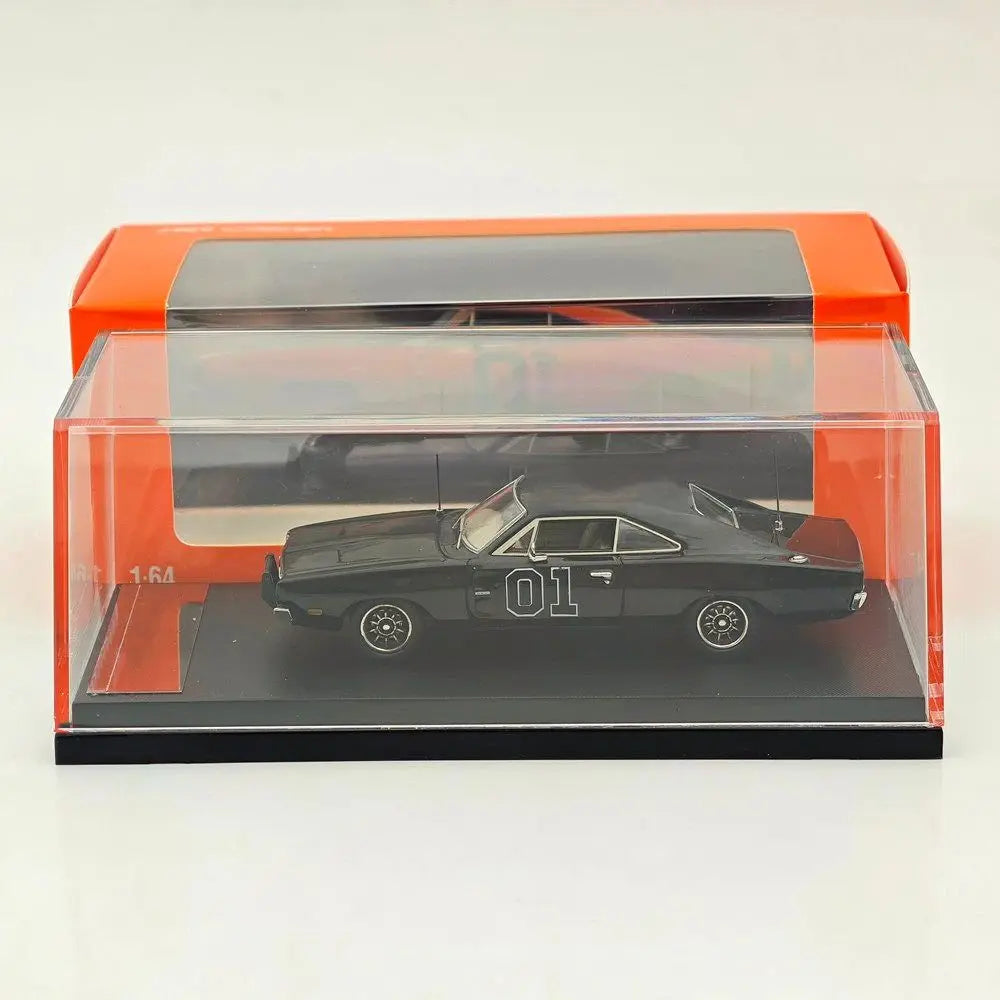 Mini Forge 1:64 for Charger General Lee R/T 1969 Diecast Model Car Miniature Limited CollectionToy Vehicle Models